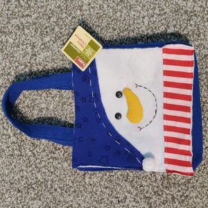 Small Christmas Snowman Tote